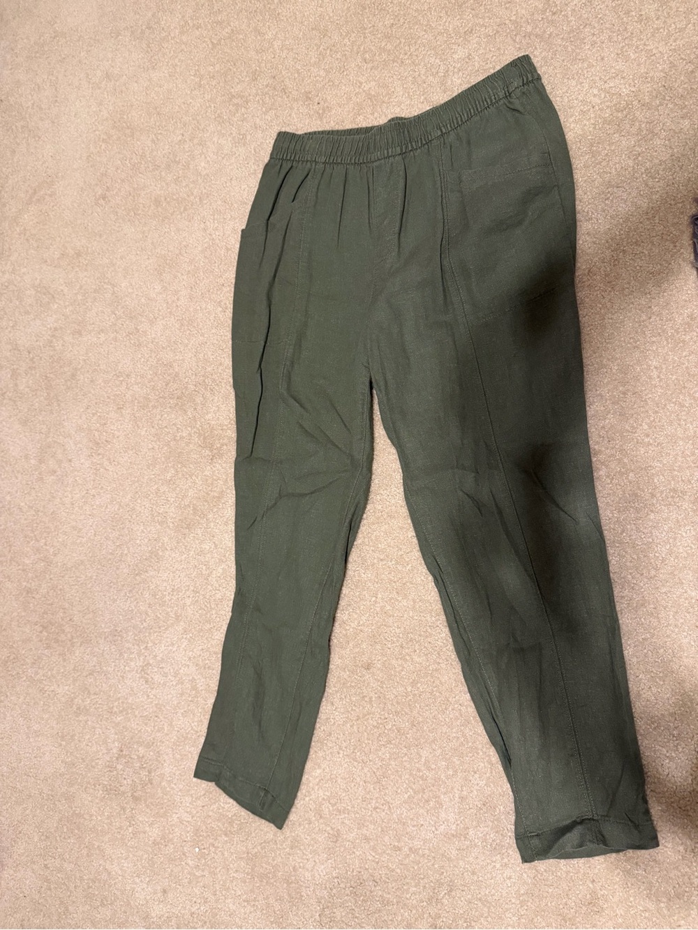 Women’s  Olive Green Relaxed Drawstring Pants